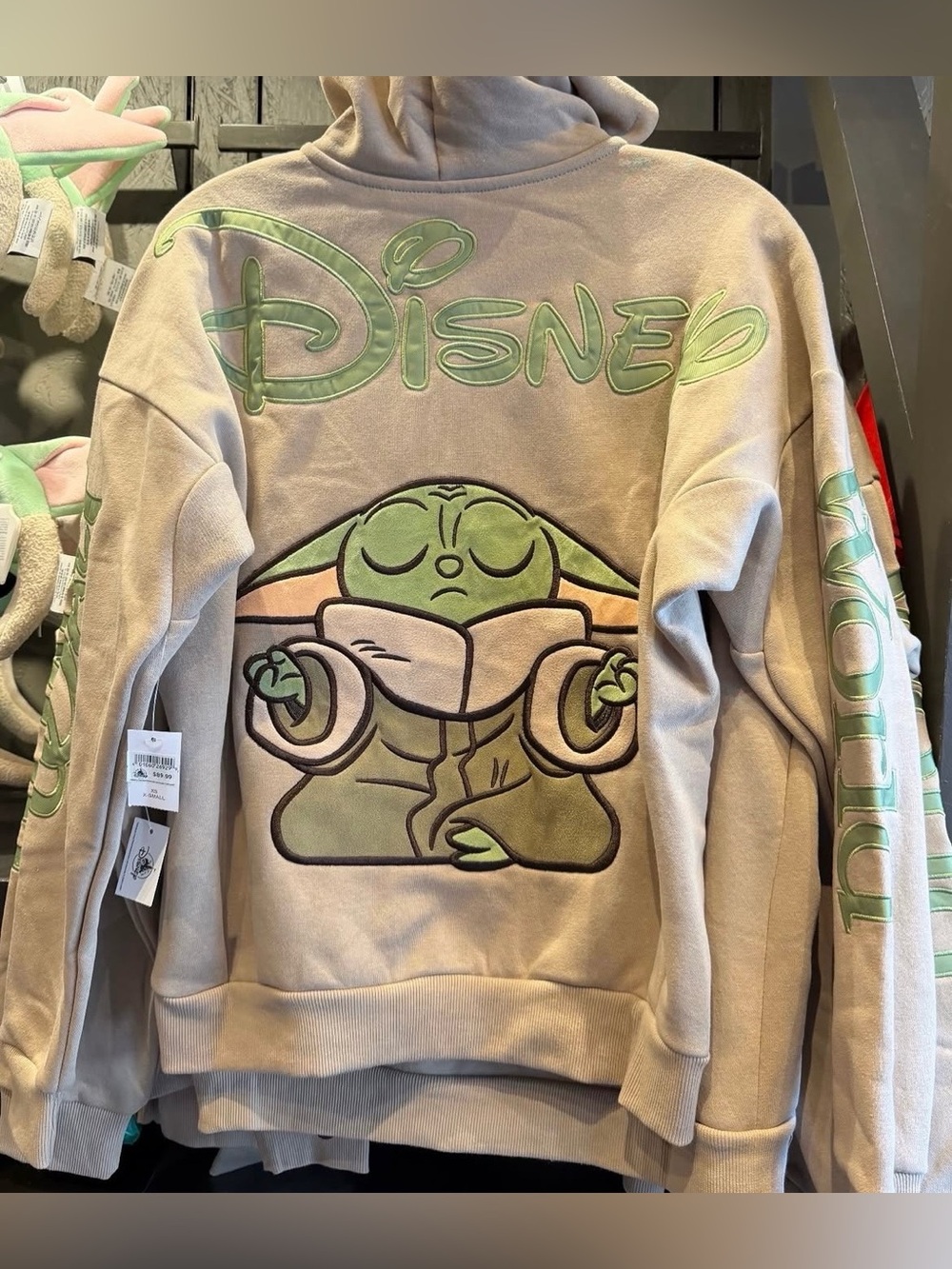 NWT Walt Disney World Parks 2026 WDW Star Wars Grogu Zip Up Hoodie Baby Yoda L